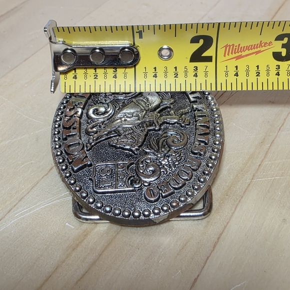 National Finals Rodeo Hesston 1984 NFR Youth Cowboy Buckle Ornate Vintage - Picture 8 of 9